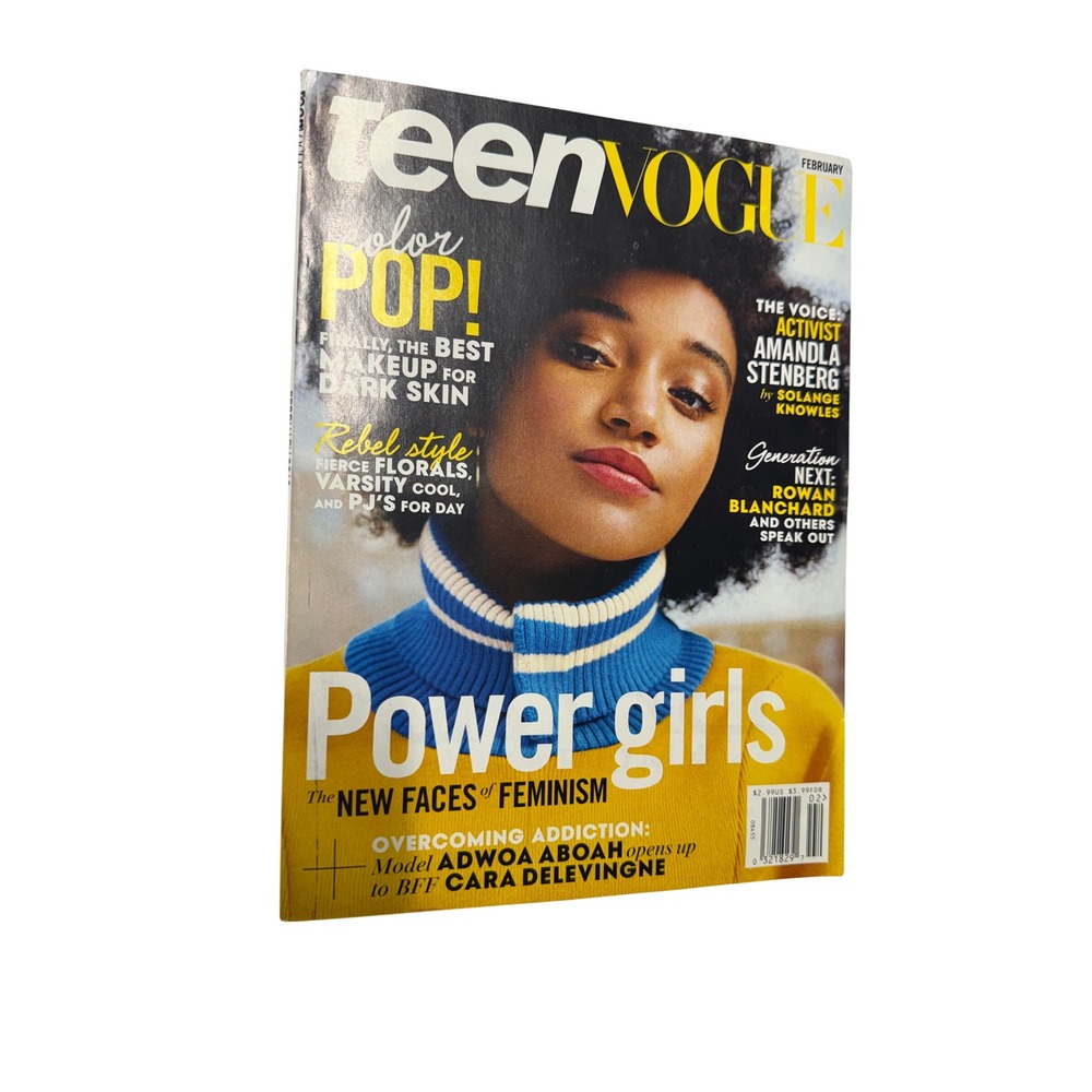 Teen Vogue February 2016 Amandla Stenberg Rowan Blanchard Power Girls Magazine
